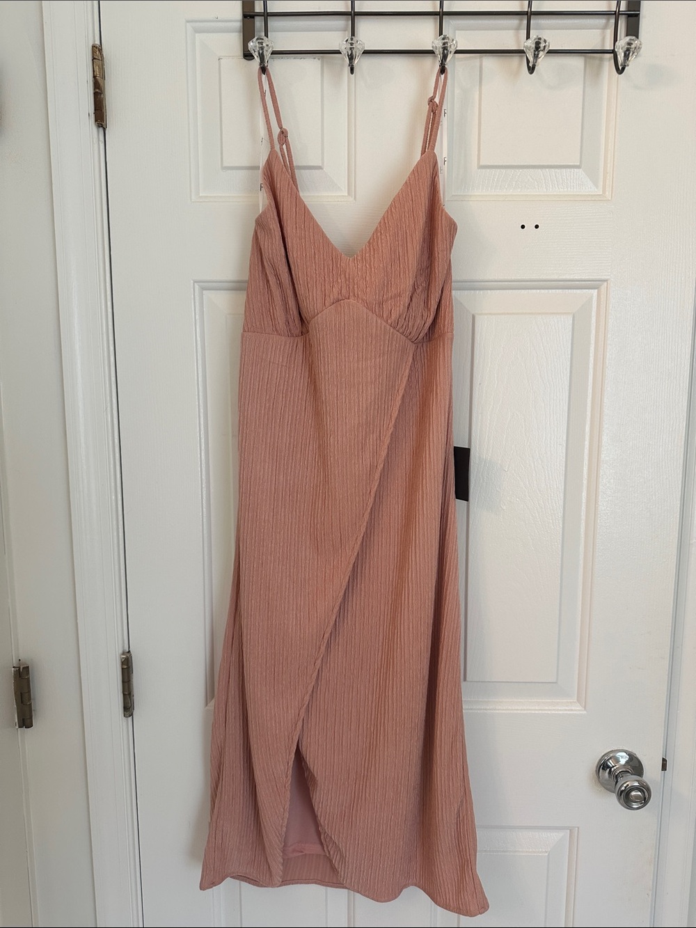 Lulu's Mauve Blush Wrap Midi Dress